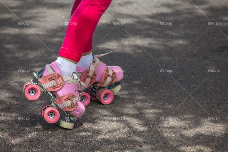 Girl skating on the street