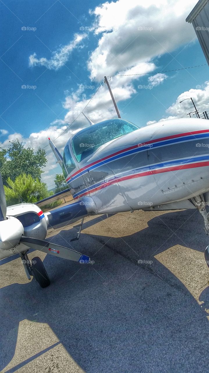 airplane. Went flying one day