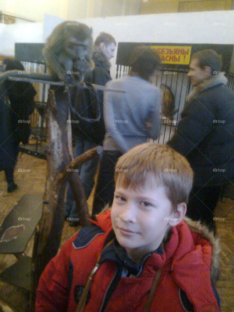 В зоопарке.