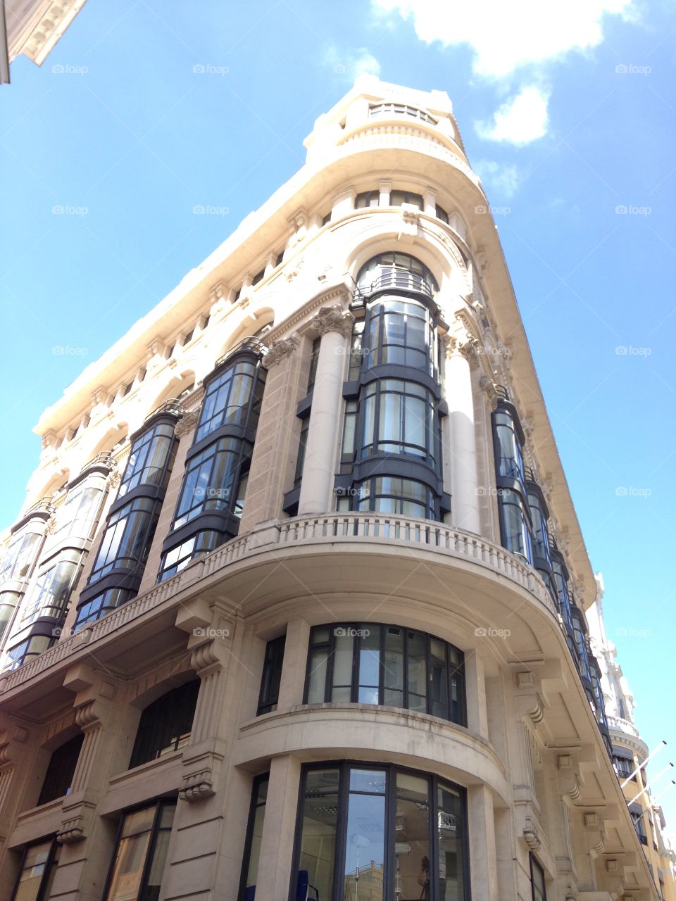 Sunny Madrid . Architecture in Madrid, Spain 