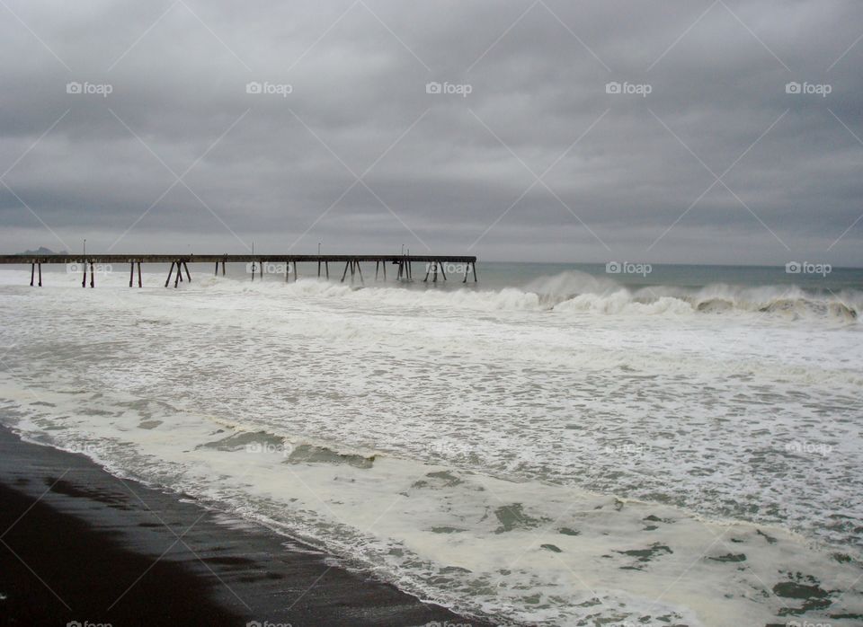 storm at the pier