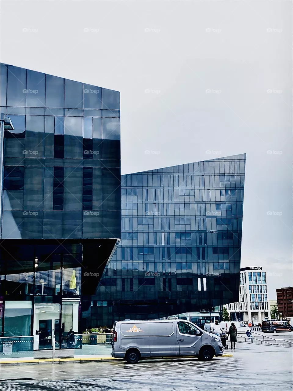 Glass reflection building 