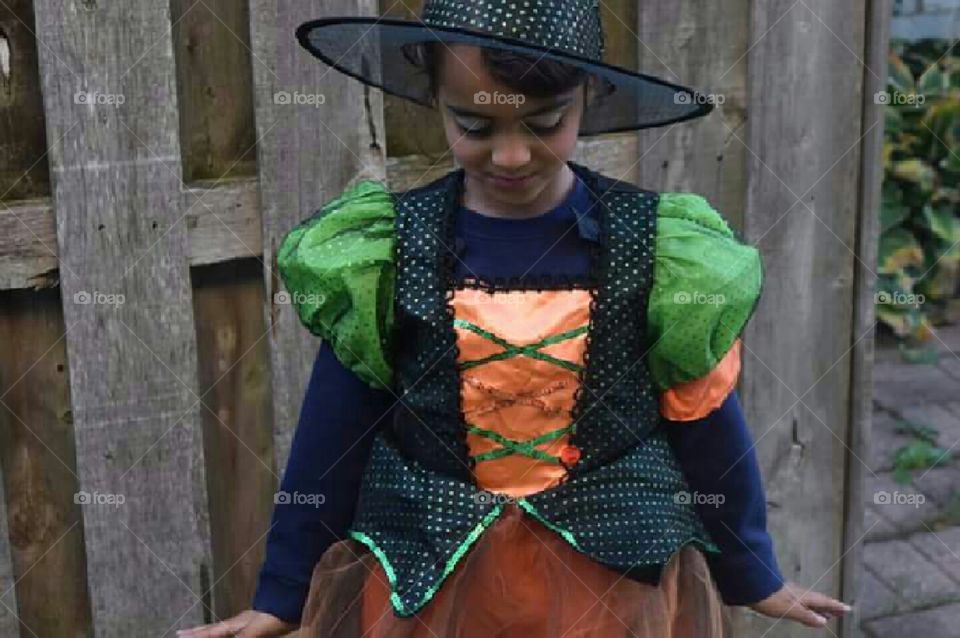 Dress Up Fun. dress up fun. 7 year old Lily is dressed up as a witch.