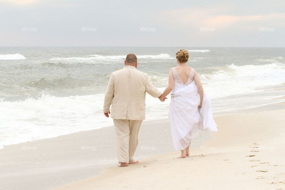 Bride and Groom on the beach