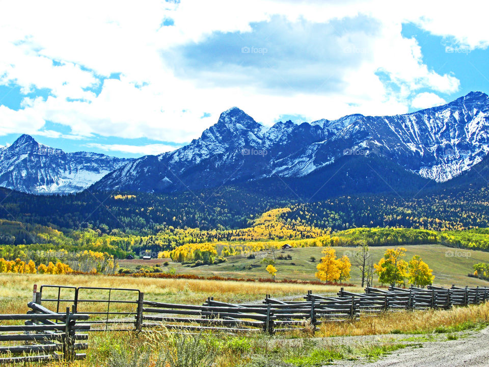 Majestic San Juan peaks near Telluride in the fall.