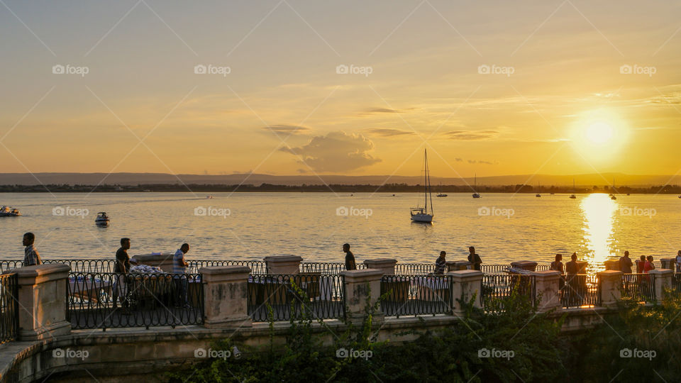 sunset in ortigia