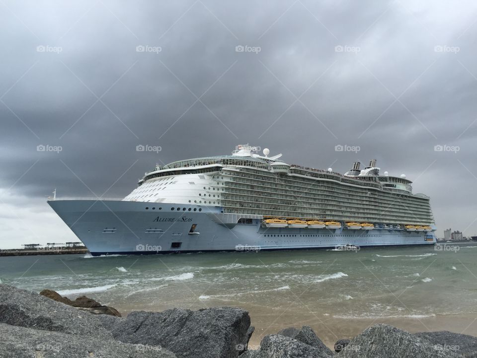 Allure of the Seas. One of the largest cruise ships in the world. 