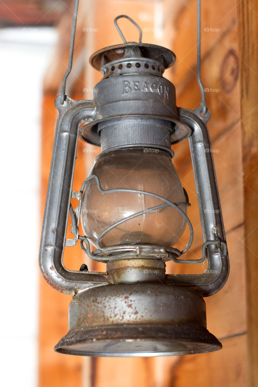 Antique lantern hands at the cottage