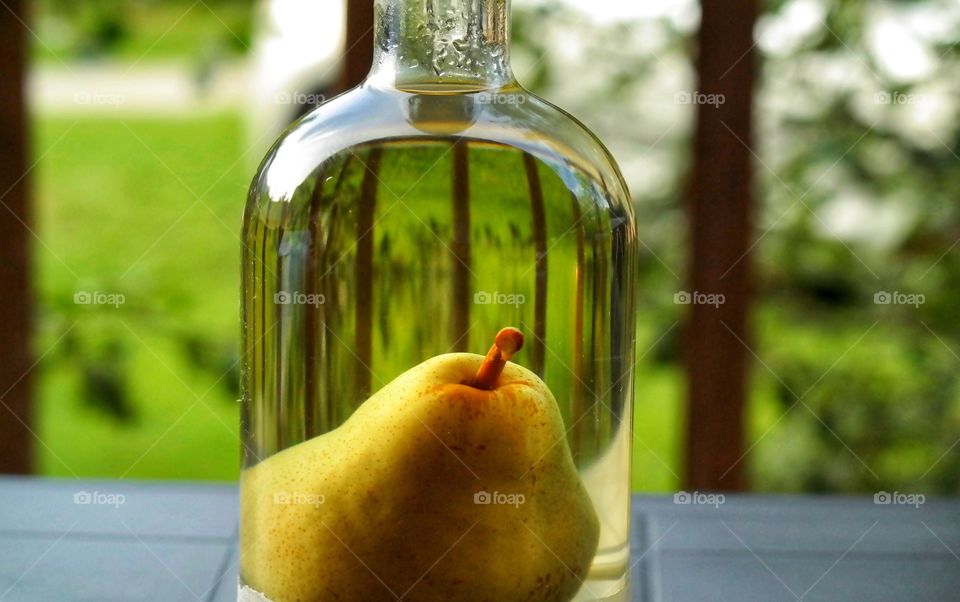 Pear in a bottle 