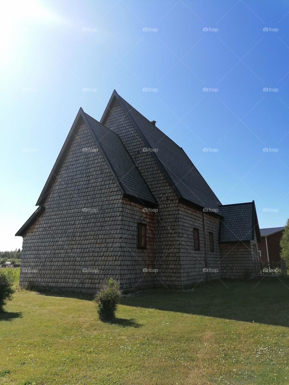 An architecturally unique shingle church in Finnish Lapland, Keminmaa