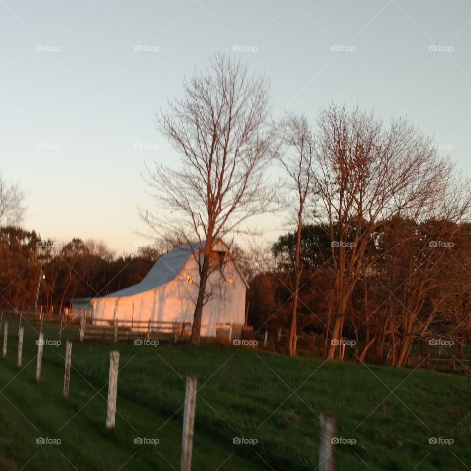 sunset barn