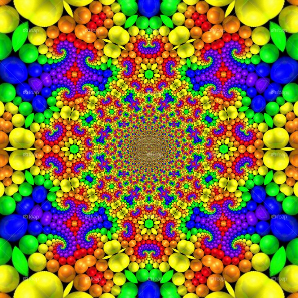 digital fruity fractal pattern