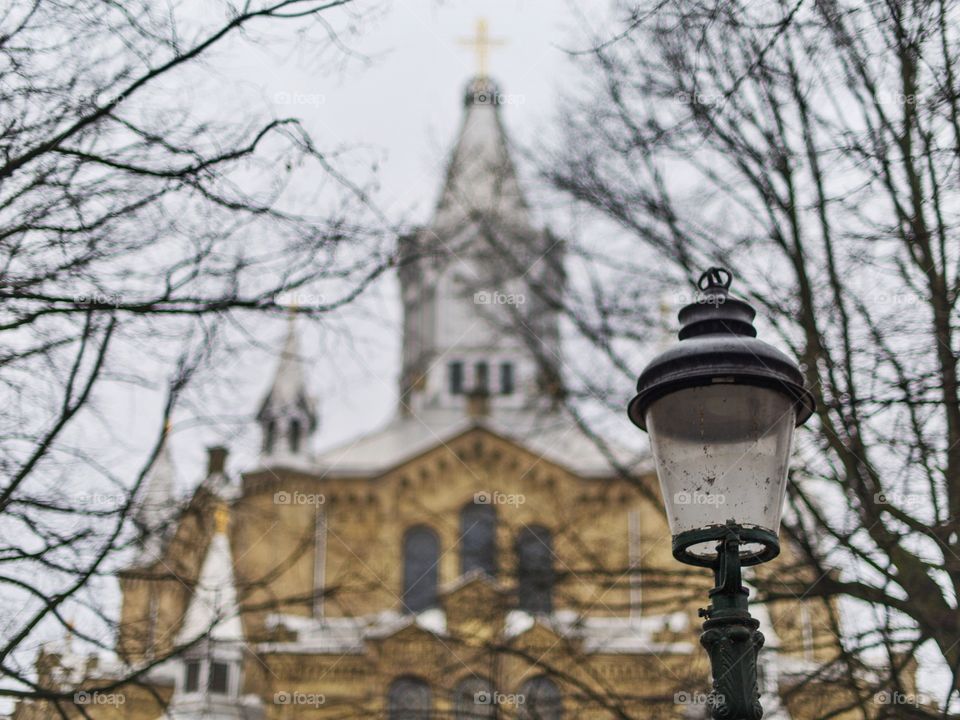 Close-up of street light