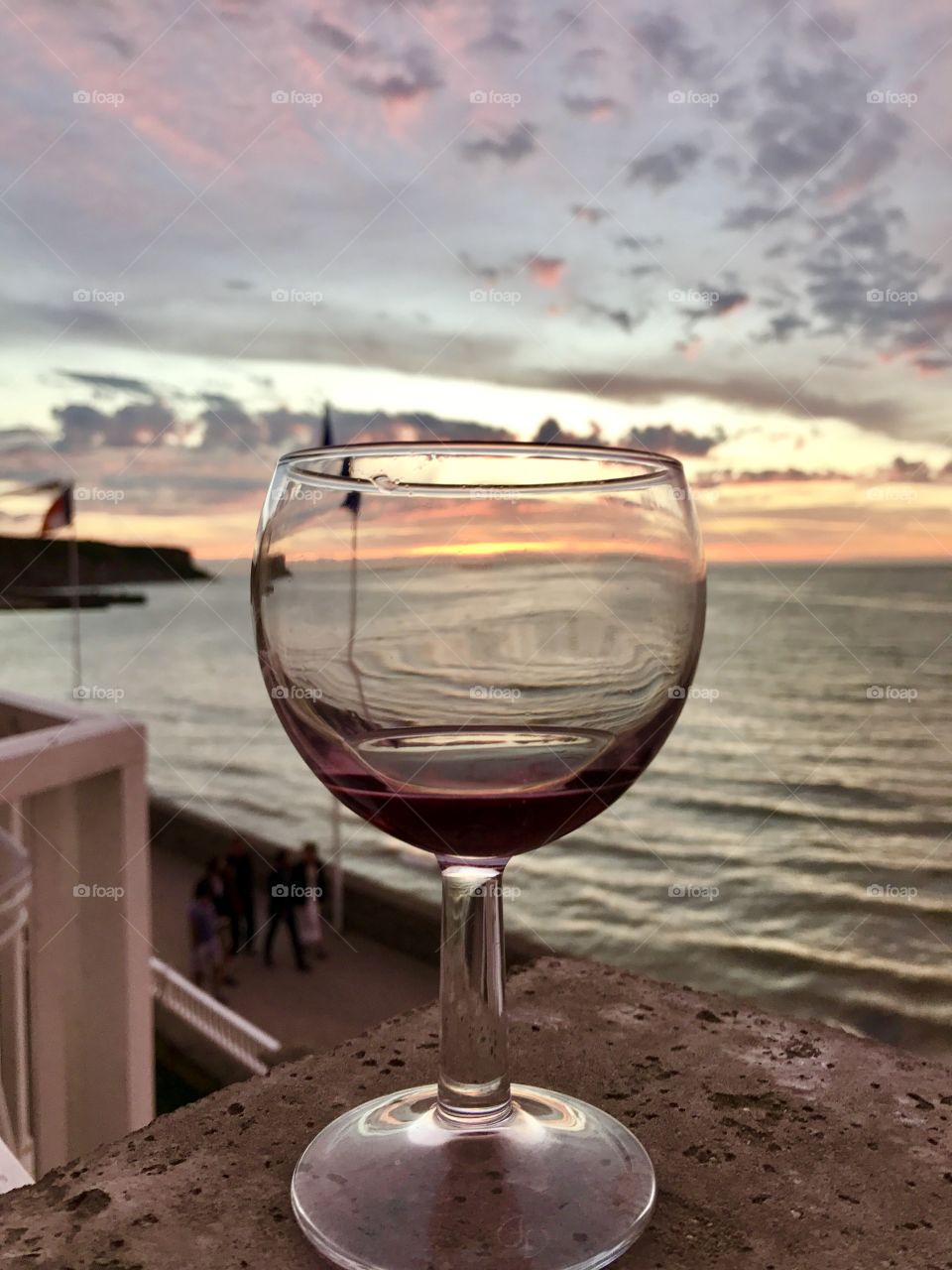 Wine at sunset 