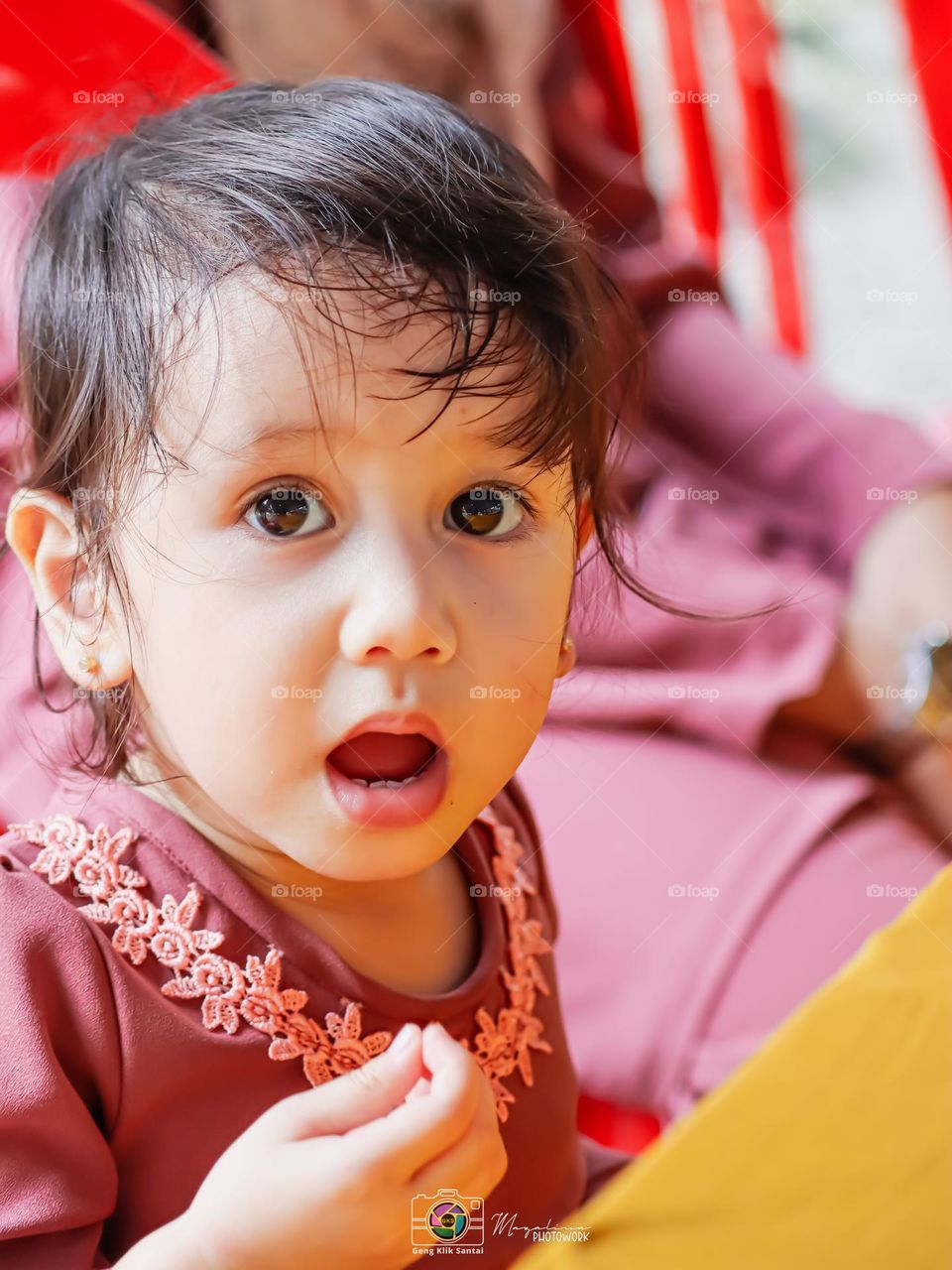 Messy hair day. Cute little girl with messy hair