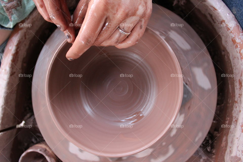 Pottery throwing 