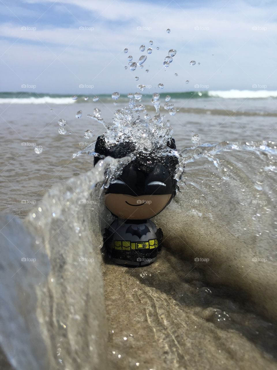 Splashing batman
