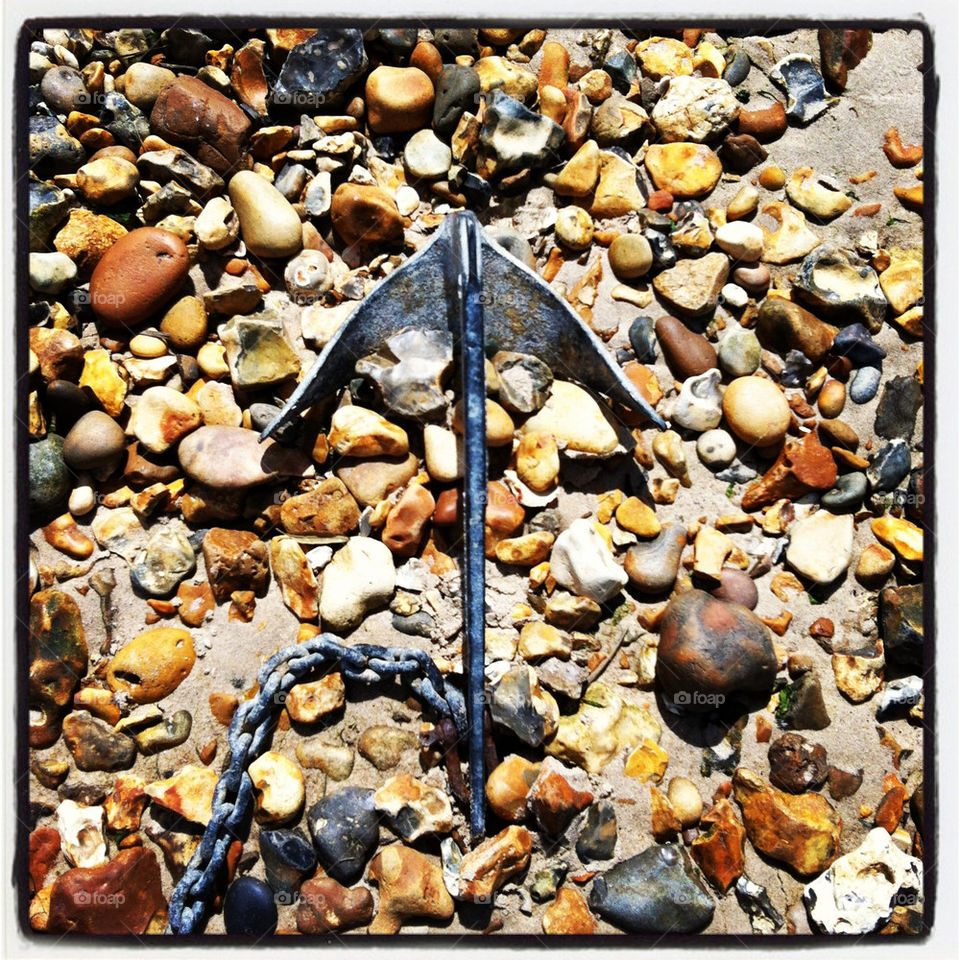 beach pebbles anchor bournemouth by Isabelle88