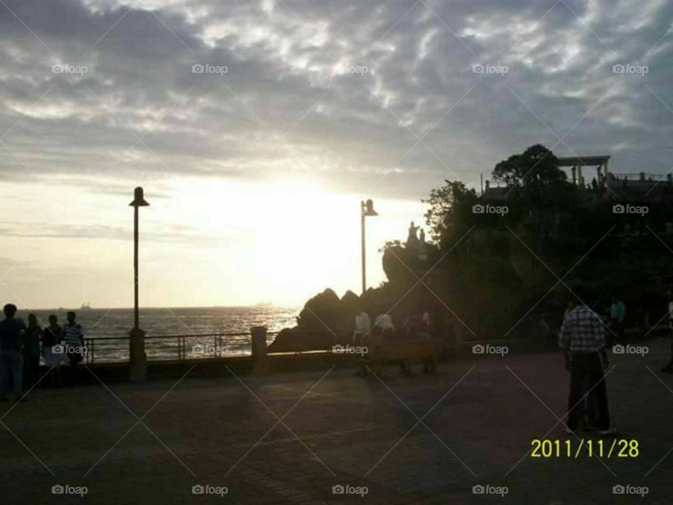Goa Dona pola beach sunset