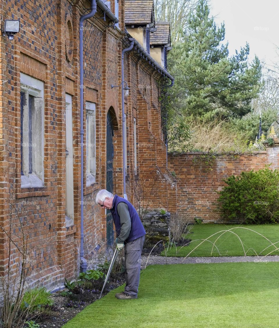 Gardener. Garden in