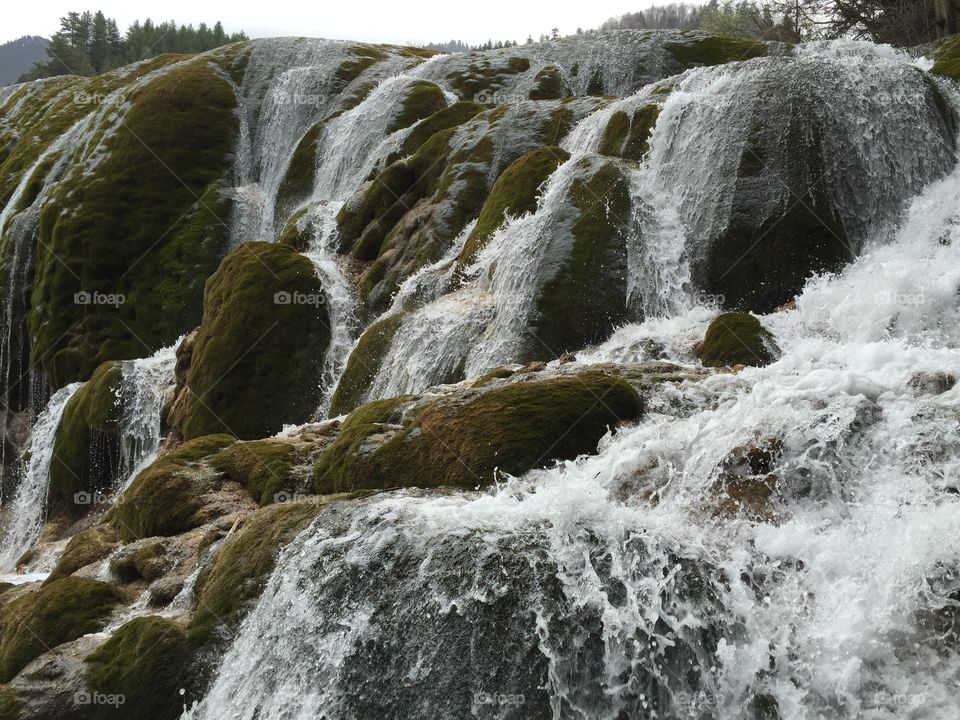 Scenic water and rocks 