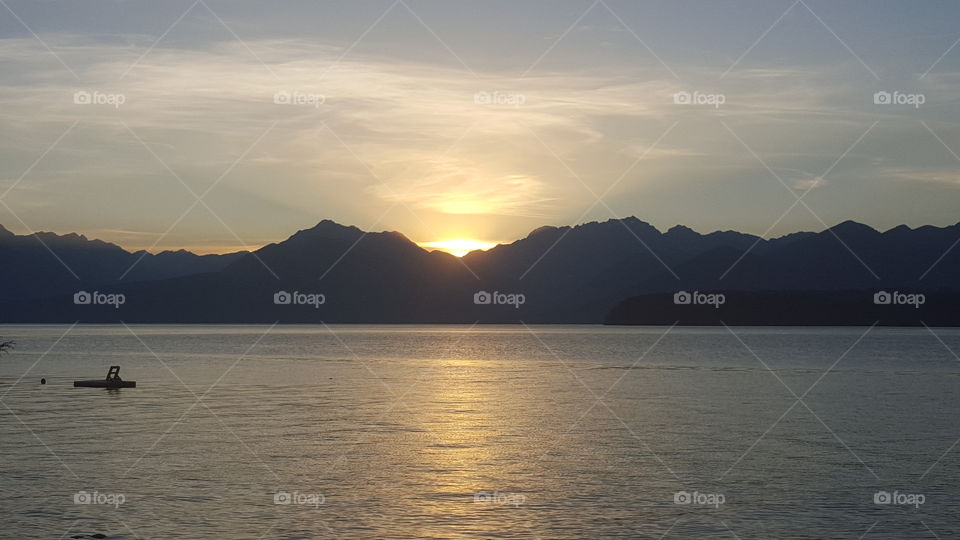 sun set on puget sound