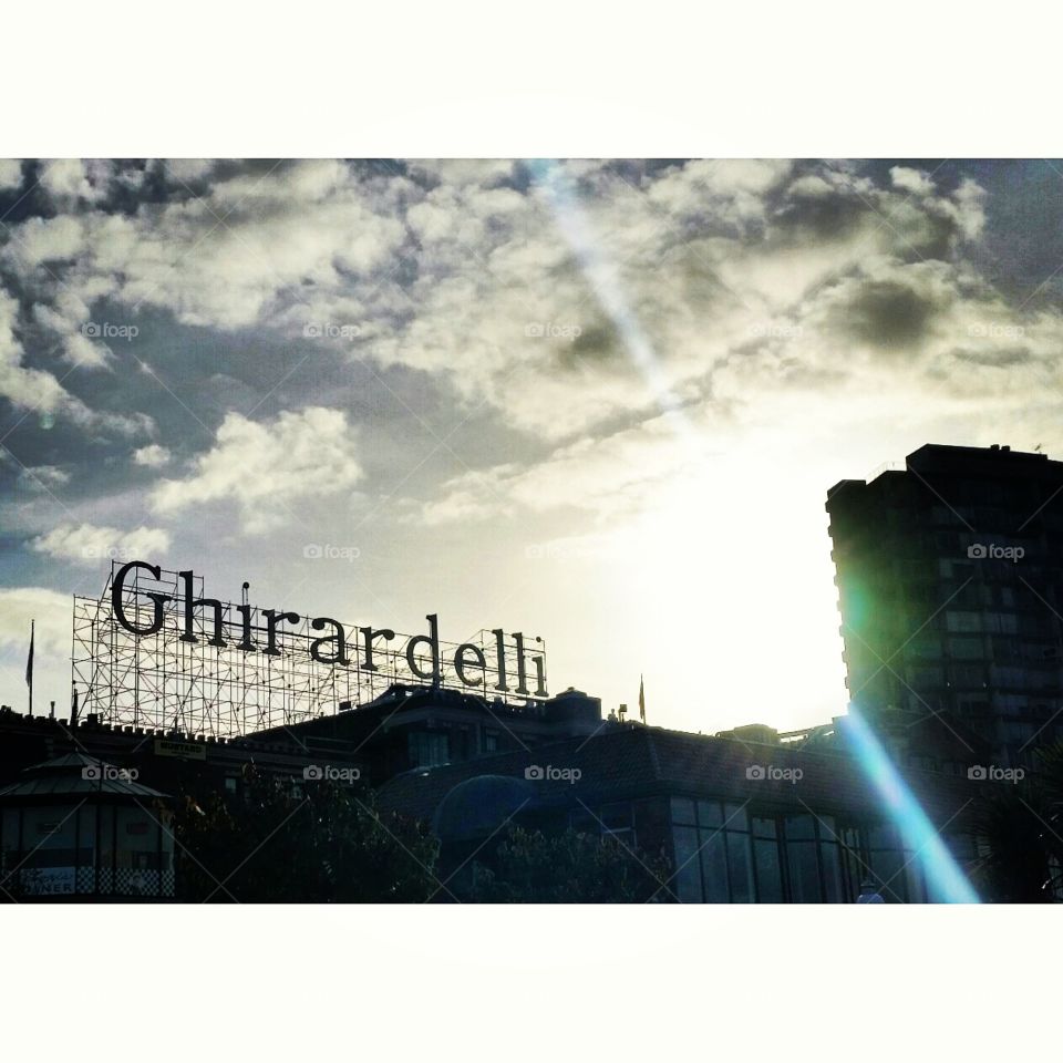 The Square's Sky. San Fran in December.  Was 6 months pregnant, I couldn't pass up chocolate!