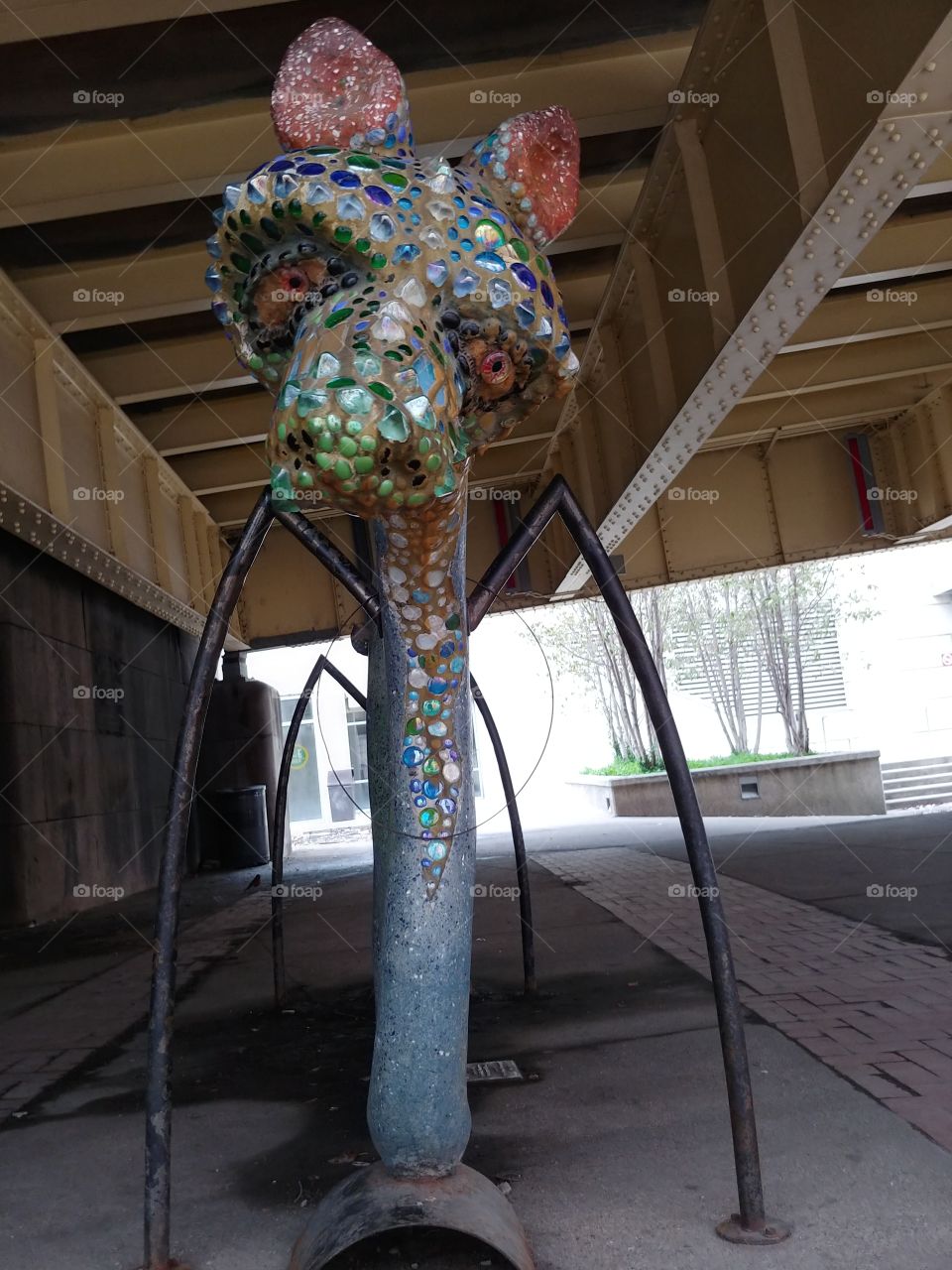 A downtown sculpture of a dragon in downtown Louisville, Kentucky