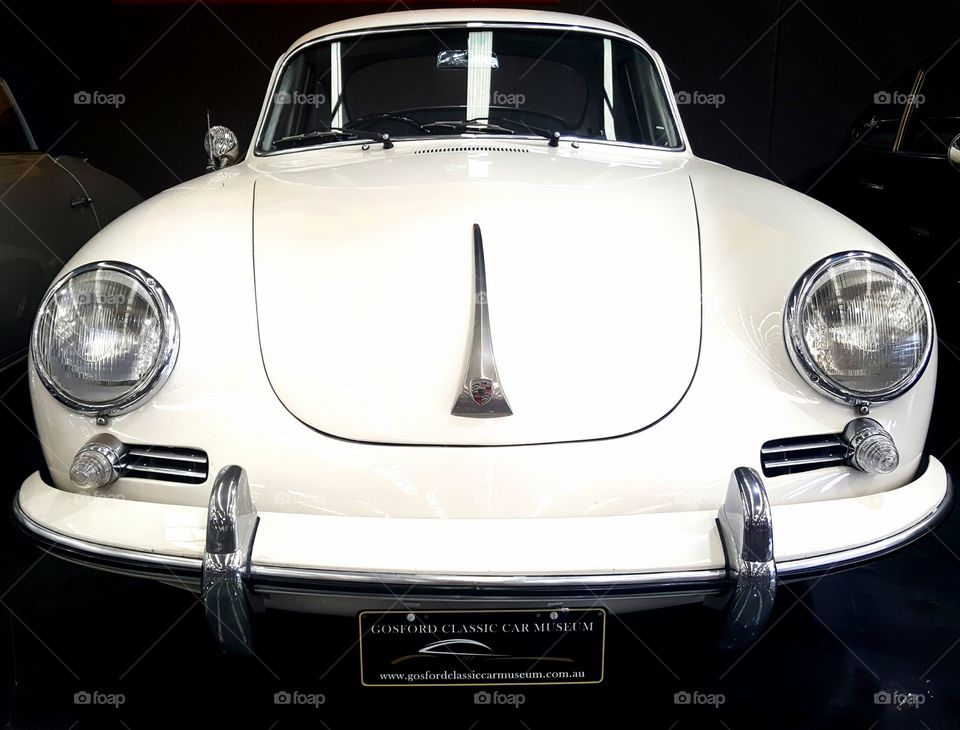 Porsche white museum chrome