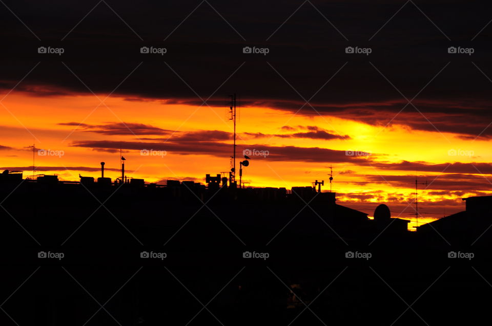 Sunset, Silhouette, Dawn, Evening, Sky