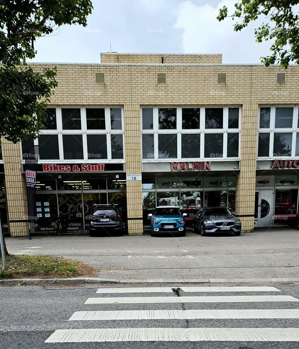 A private car parked in Helsinki, the capital of Finland
