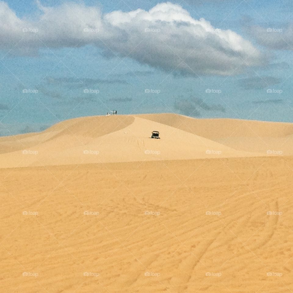 White sand dunes. The white Sand dunes in Mui Ne are a perfect spot to enjoy desert feeling.
