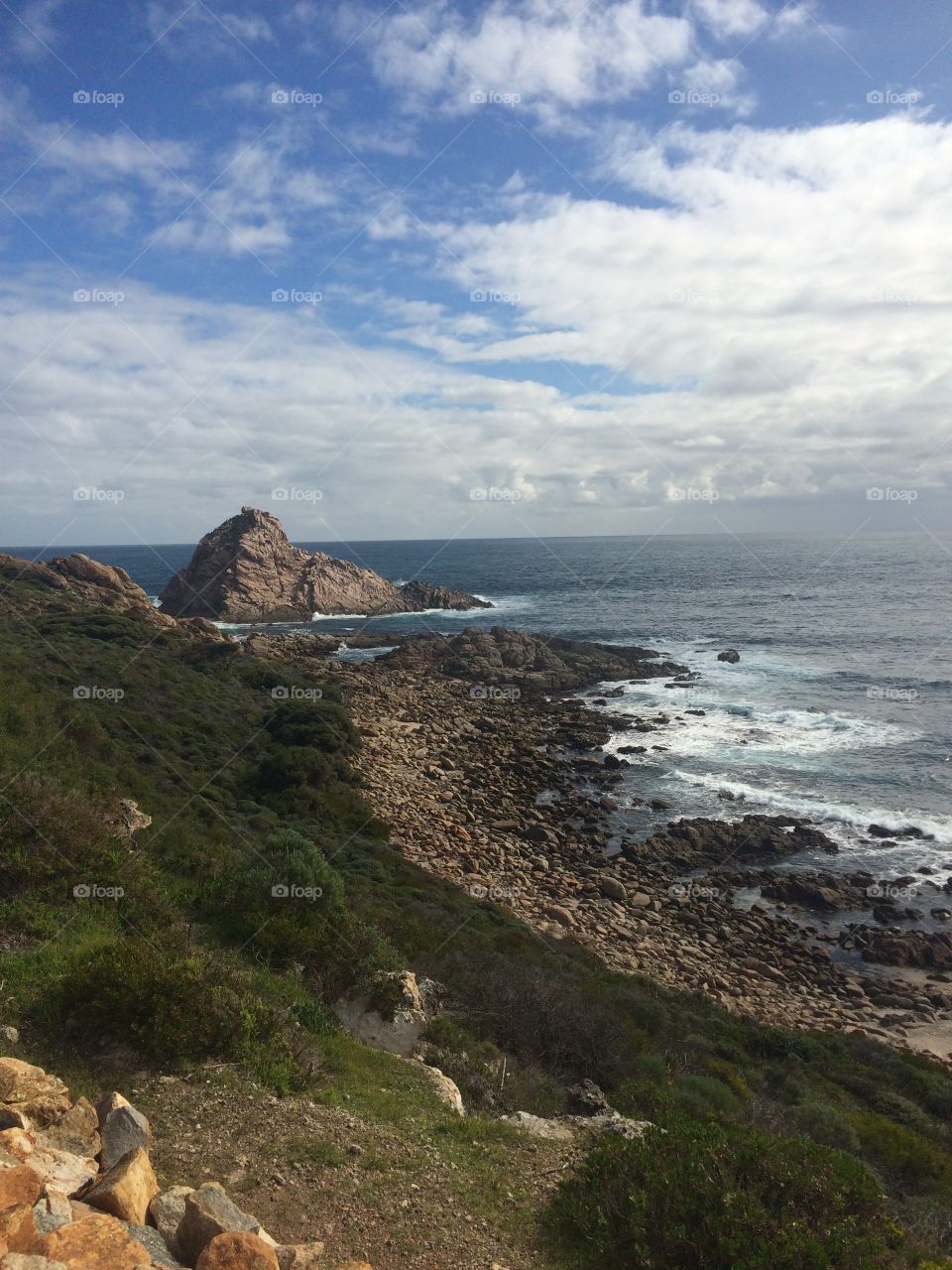 High angle view of sea