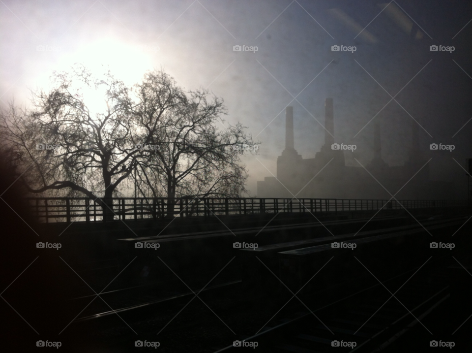 battersea london london silhouette fog by jhyturley