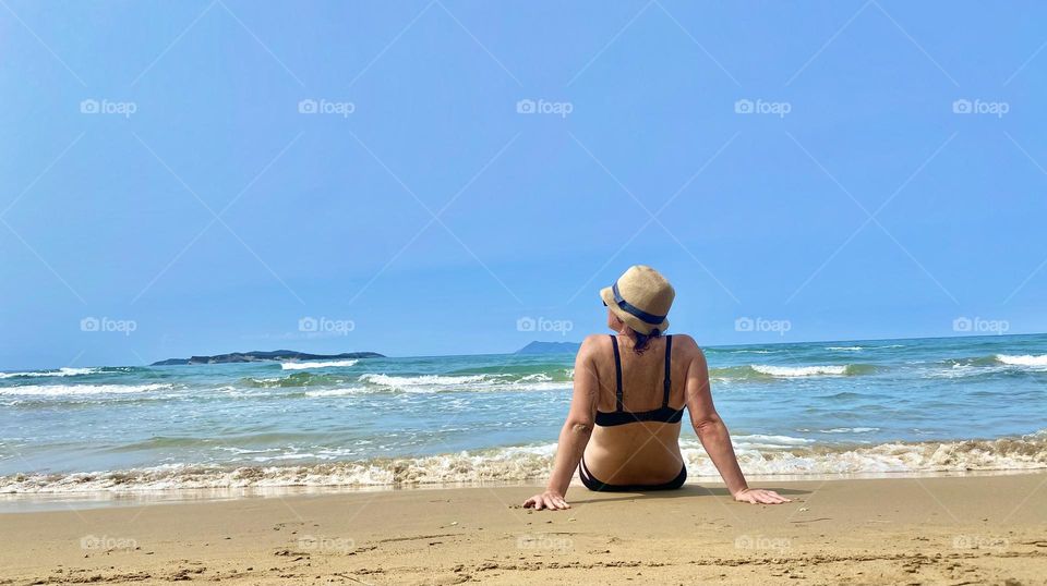 Woman on the beach 