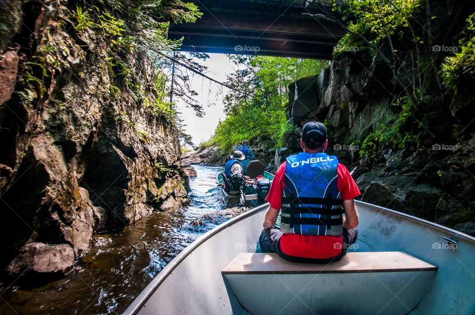 Boating through the tunnels of caddy lake
