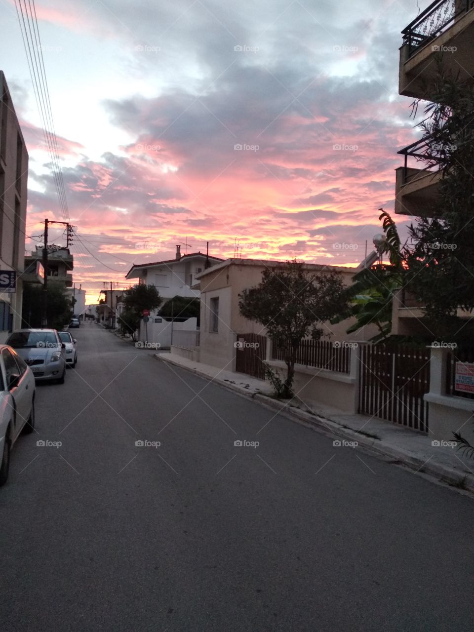 This is a photo i ve captured while taking a walk with my girlfriend in a place we love in Greece in an awesome view with sunset's beautiful colors up in the sky!!