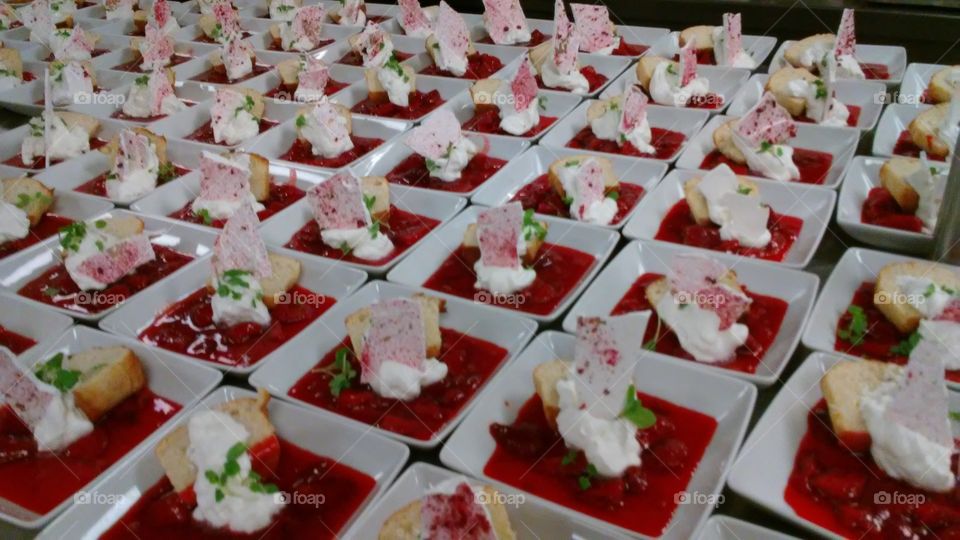 deconstructed strawberry shortcake