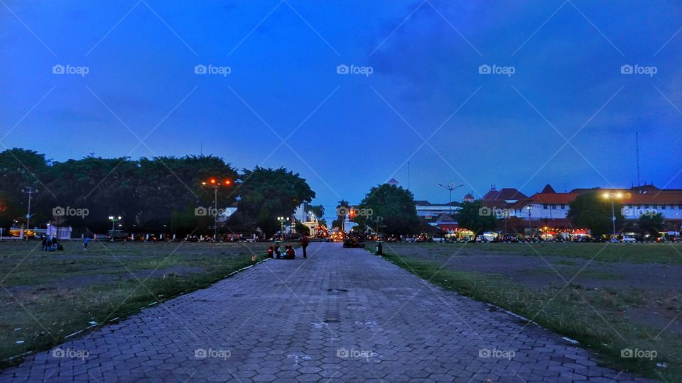 Entering the city gate from the Royal Palace of Yogyakarta Indonesia