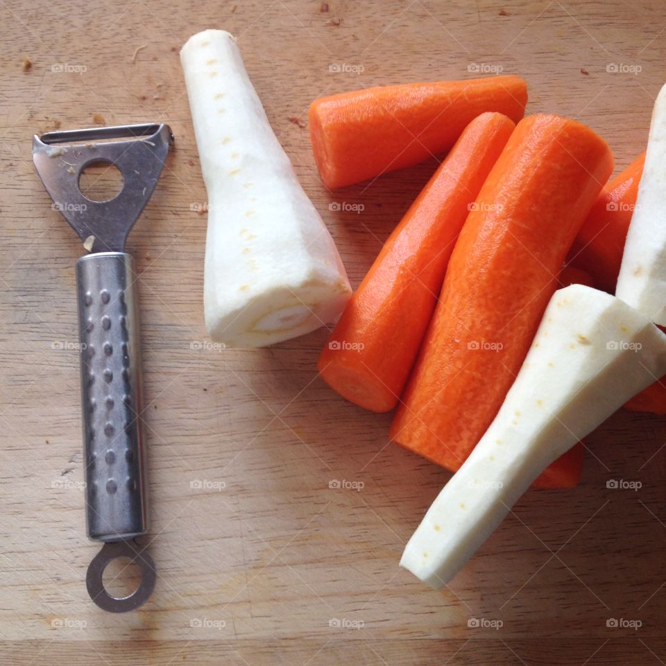 Carrots and parsnips