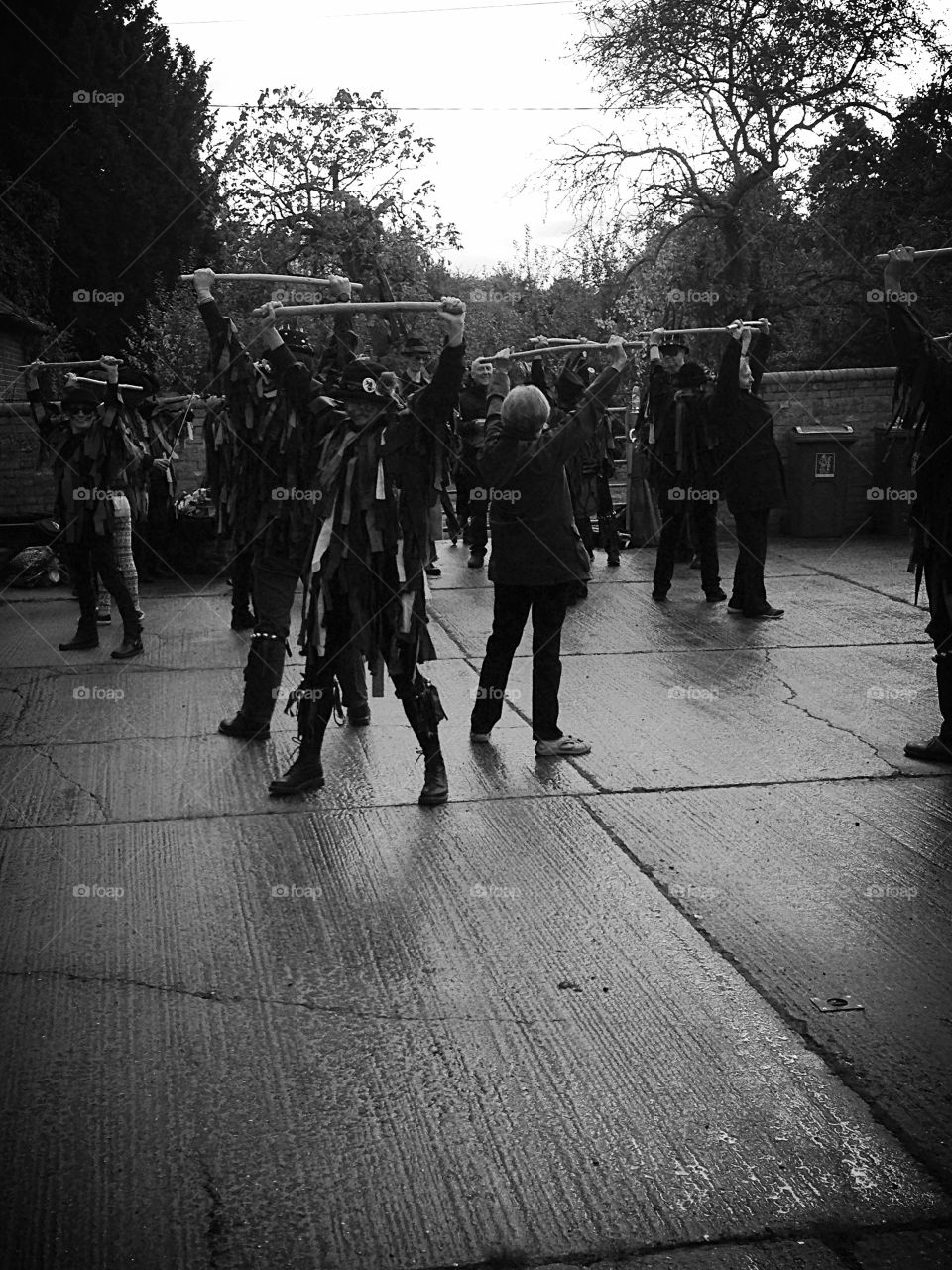 English folklore tradition Morris dancers , dancing the stick dance
