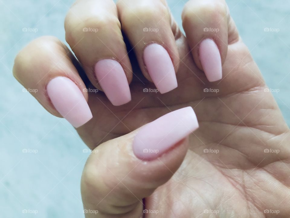 Pretty pink nails 