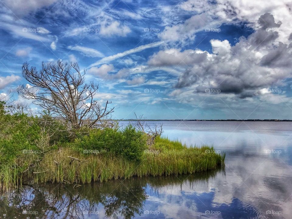 Intracoastal Waterway on cloudy afternoon