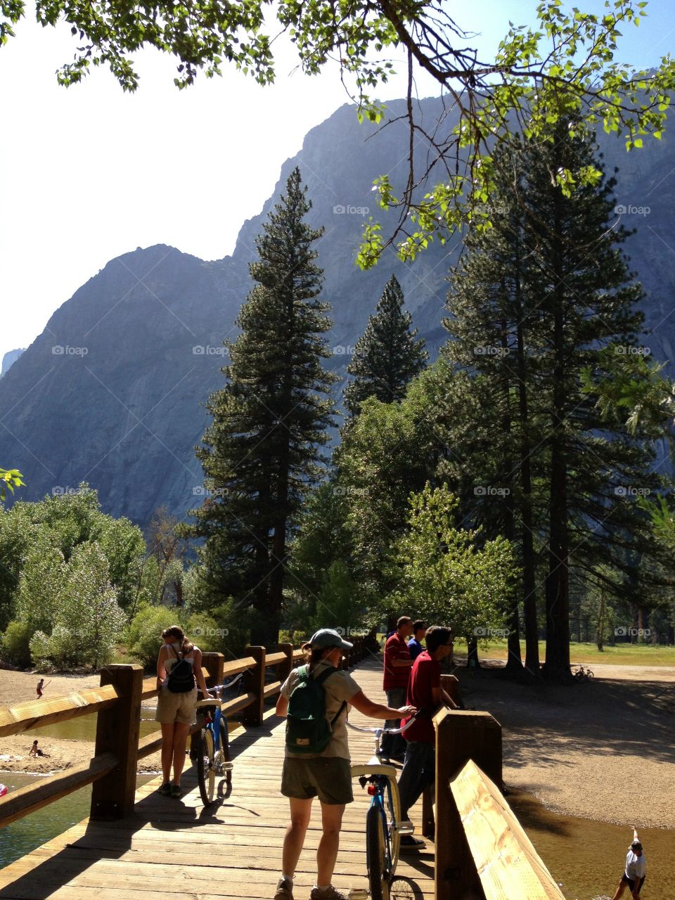 biking across National Park 