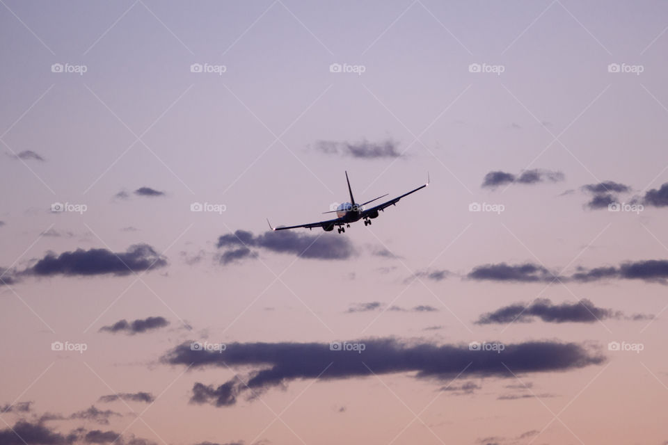 Pastel evening landing