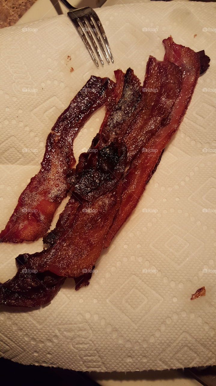Burnt Bacon for Christmas Breakfast -- I got distracted