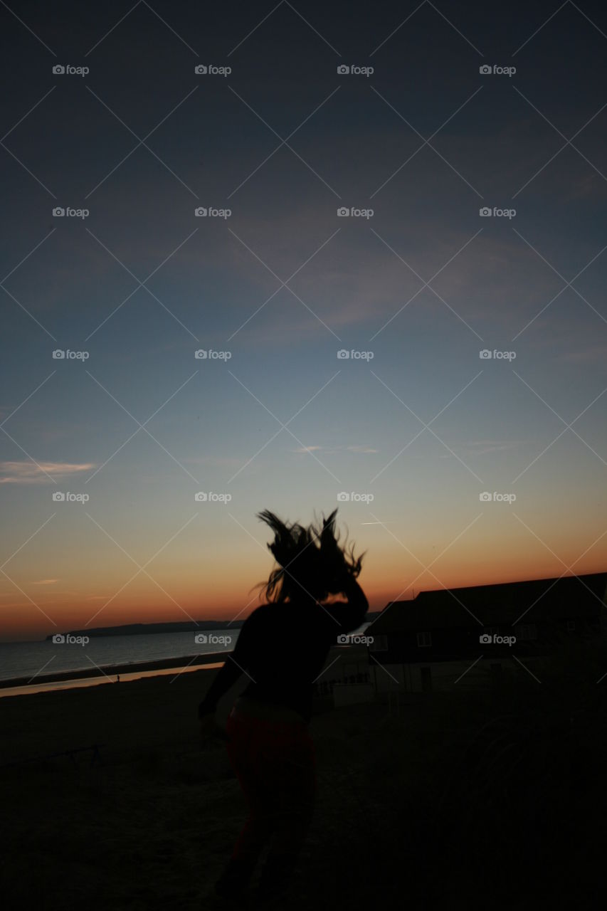 Sunset, Beach, Backlit, Dusk, Evening