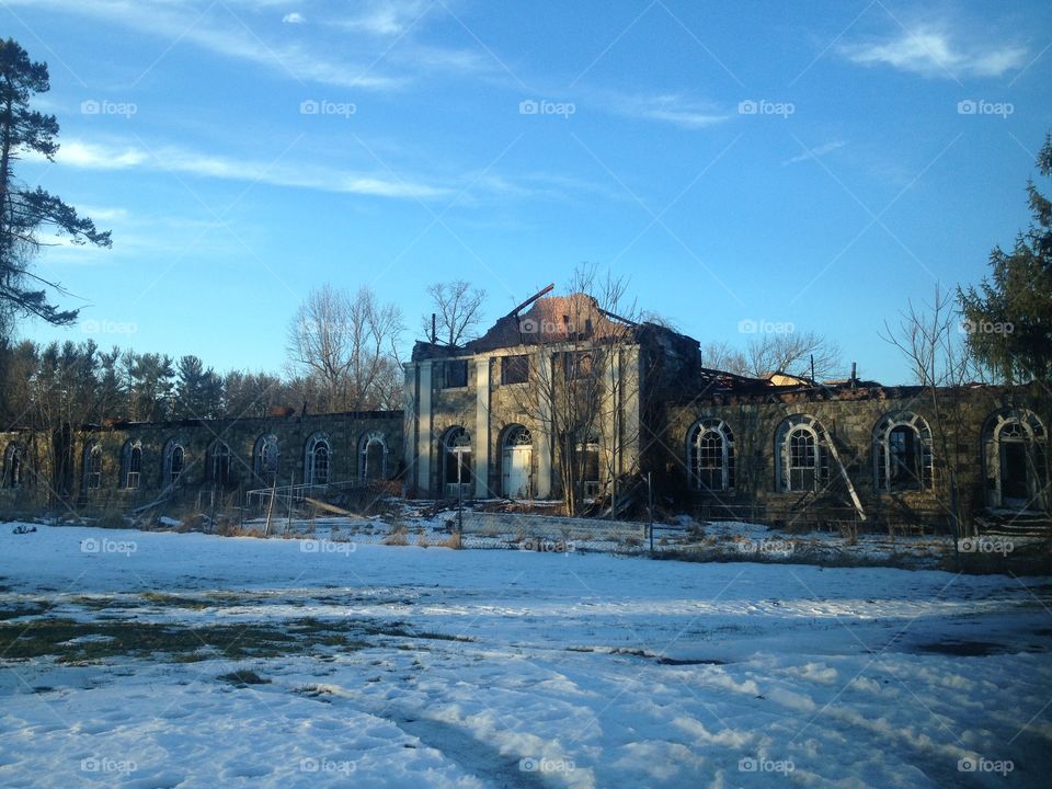 An abandoned insane asylum in New York State.
