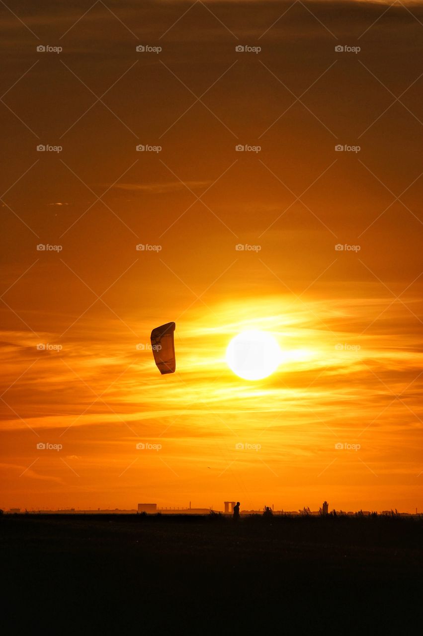 Silhouette of during sunset