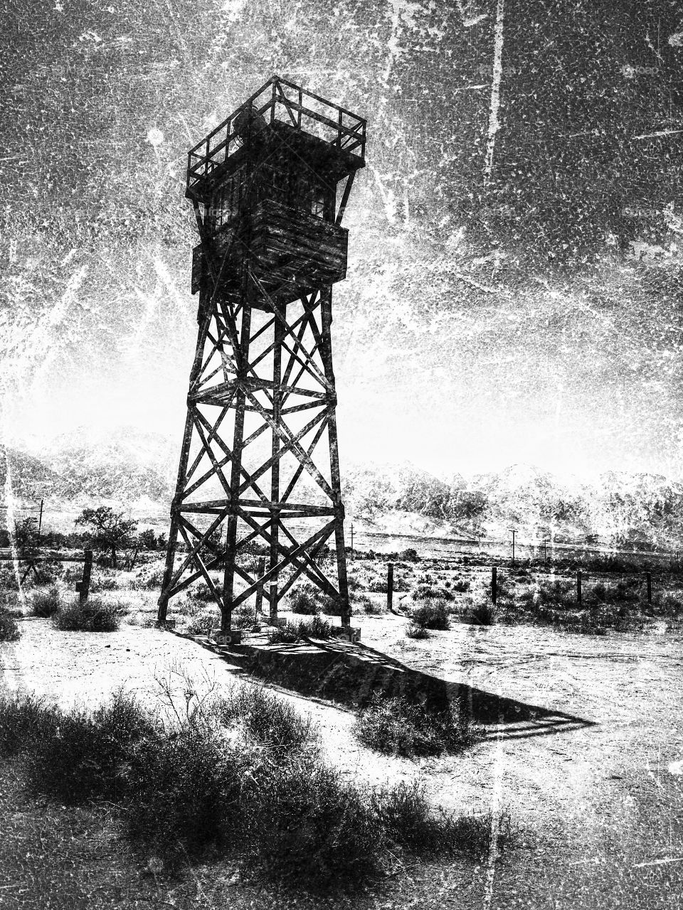 Tall Guard Tower outside a detention center